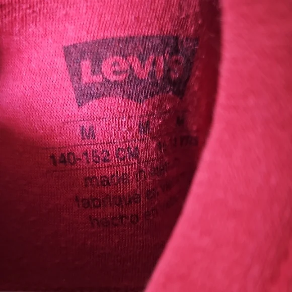 Levi's Bold Red Kid's Hoodie Size Medium - Picture 6 of 6